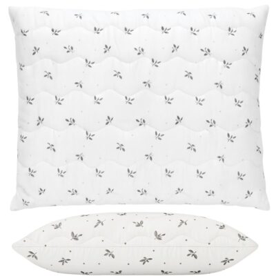 Poduszka 70x80 antyalergiczna szare listki