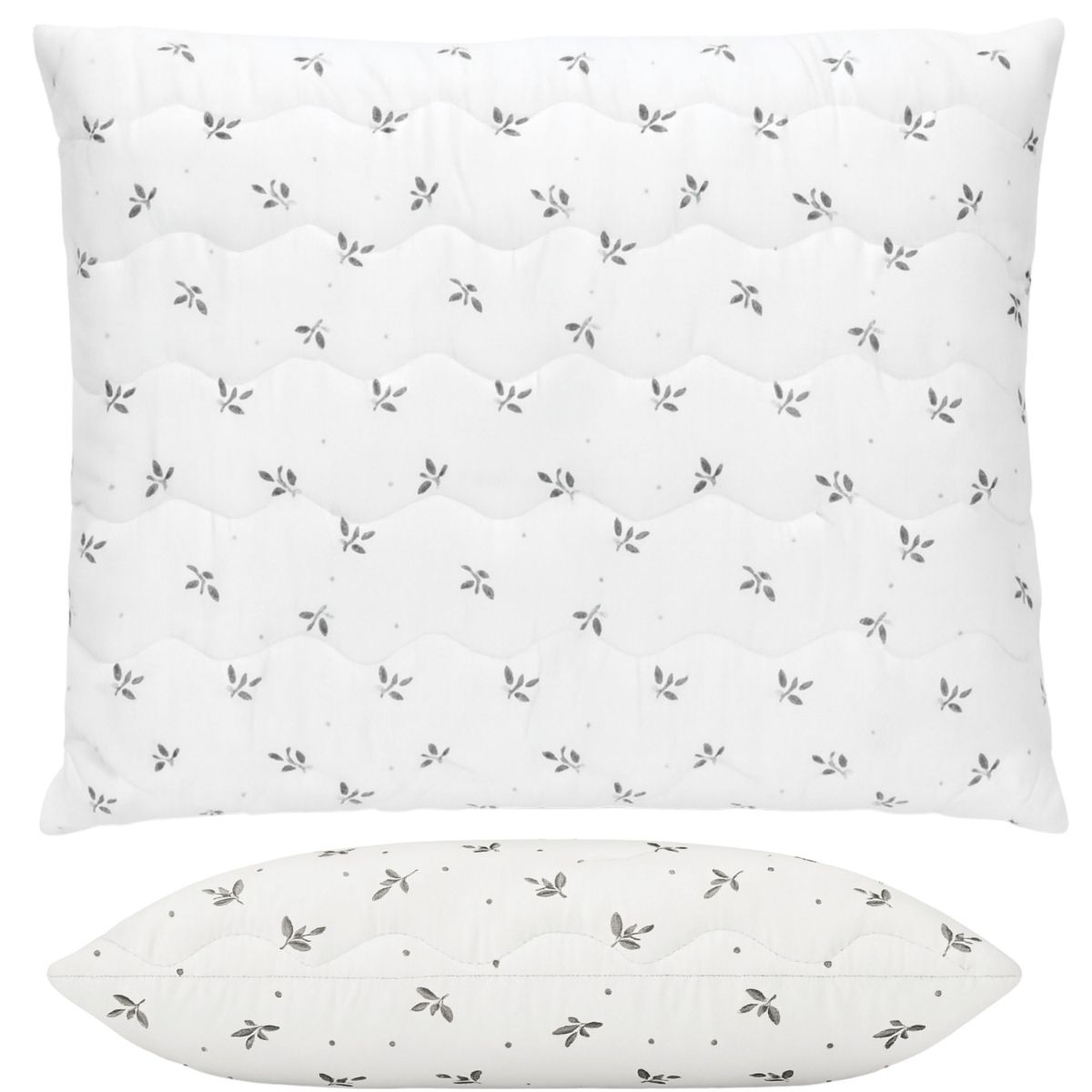 Poduszka 70x80 antyalergiczna szare listki