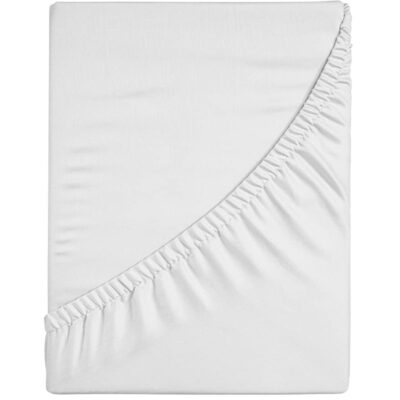 Prześcieradło bawełniane z gumką 160x200 białe Jersey