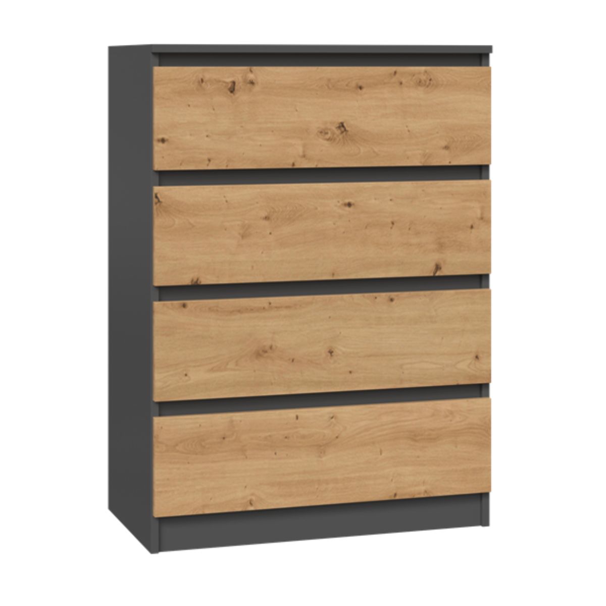 Komoda Homeli M4 antracyt-dąb-artisan