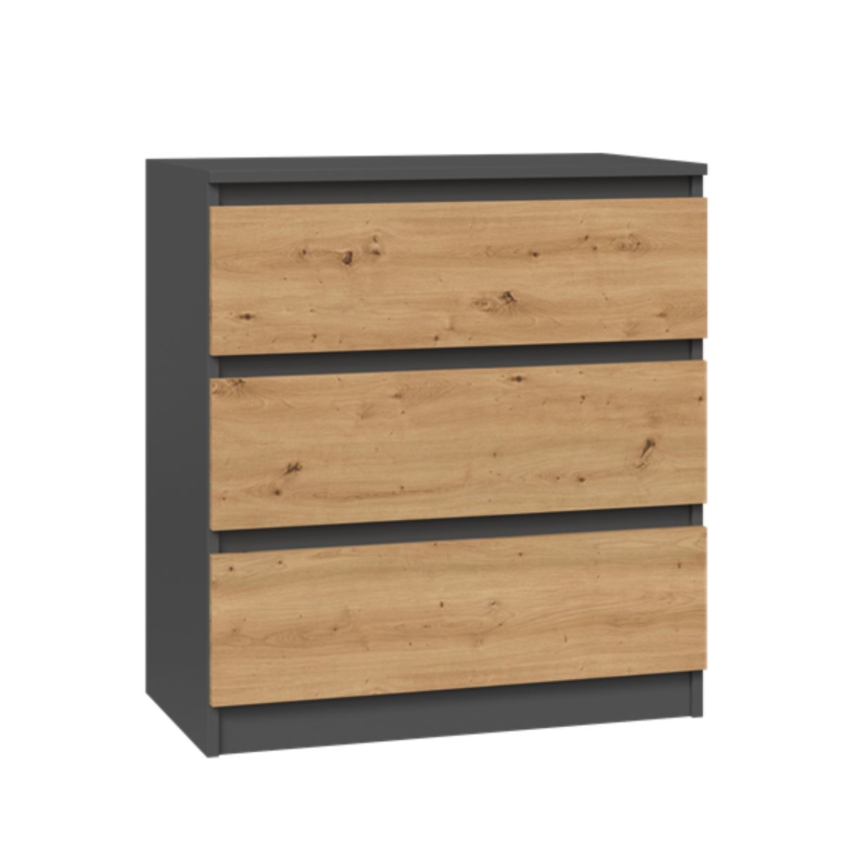 Komoda Homeli M3 antracyt-dąb-artisan