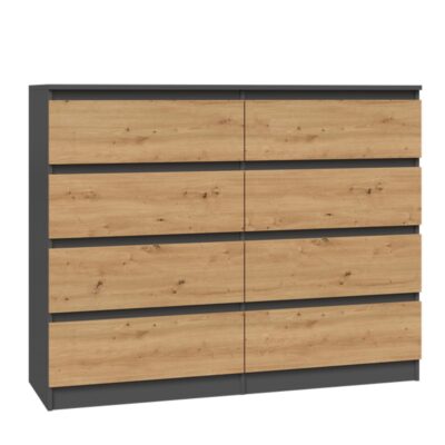 Komoda Homeli M8 120 antracyt-dąb-artisan