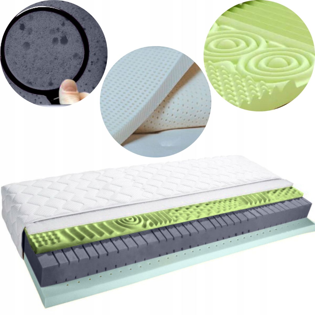 Materac Lateksowy 120x200  HR Kaltschaum