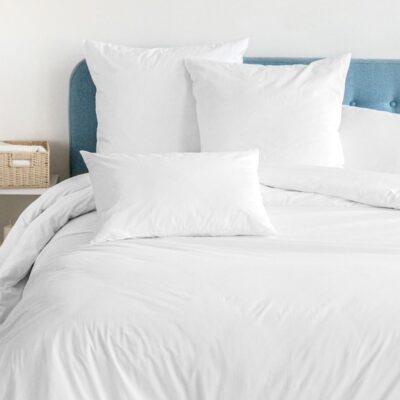 Pościel 140x200 + poszewka 70x80 lub 50x60 Biała hotelowa Bawełniana 140g