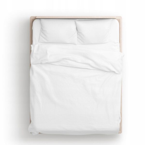 Pościel 220x200 +2x poszewka 70x80 lub 50x60 Biała hotelowa Bawełniana 140g - obrazek 2