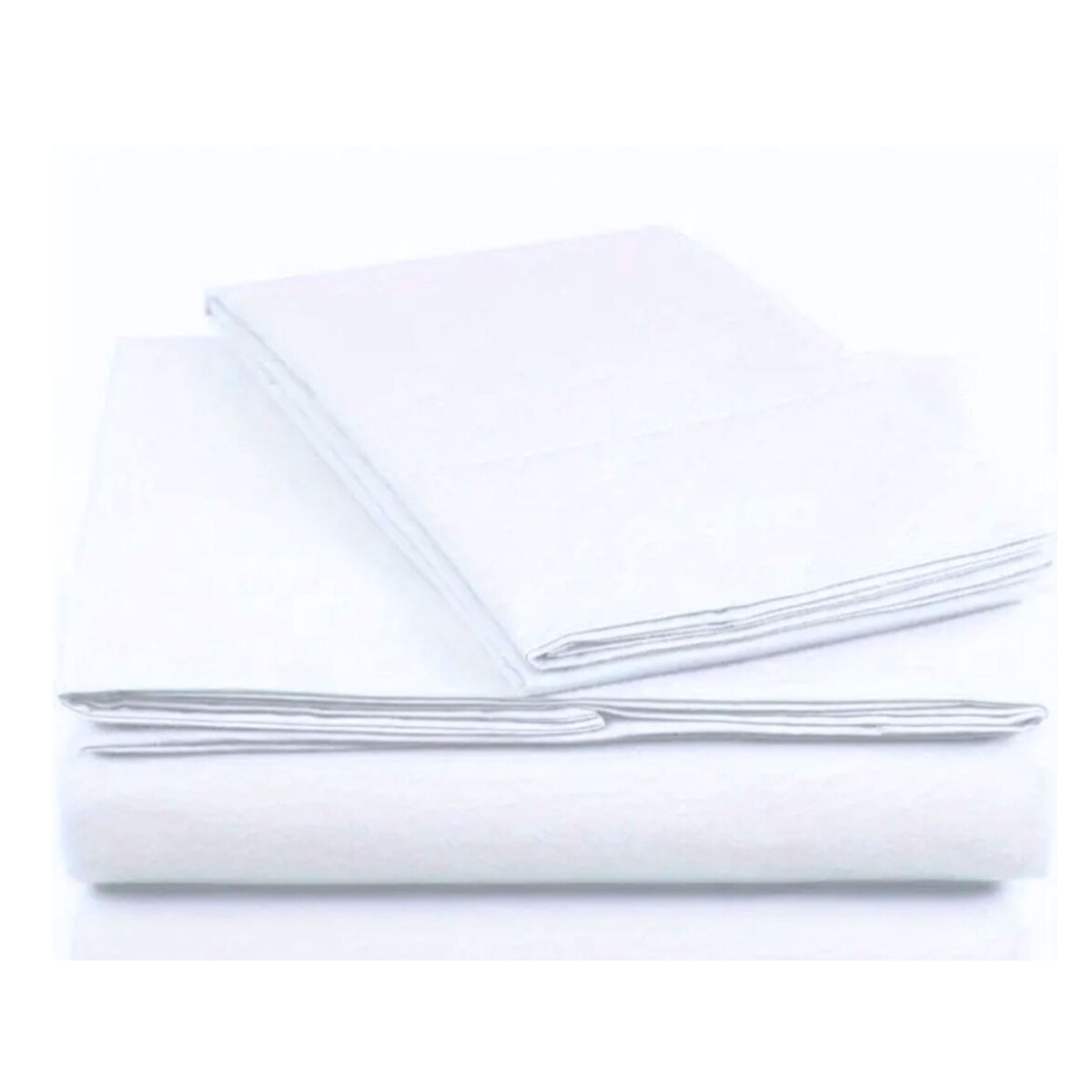 Prześcieradło hotelowe 200x220 cm białe bez gumki bawełna