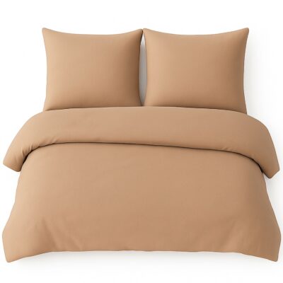 Komplet Pościeli 160x200 Beżowa 3-części