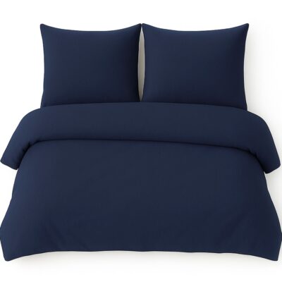 Komplet Pościeli 160x200 Granatowa 3-części