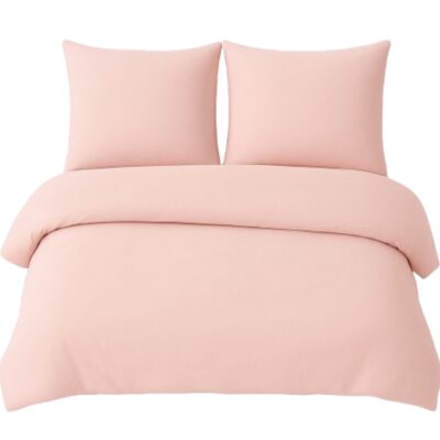 Komplet Pościeli 160x200 Pudrowy Róż 3-części