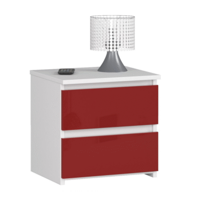 SZAFKA NOCNA CL2 40 cm CZERWONY AKRYL POŁYSK