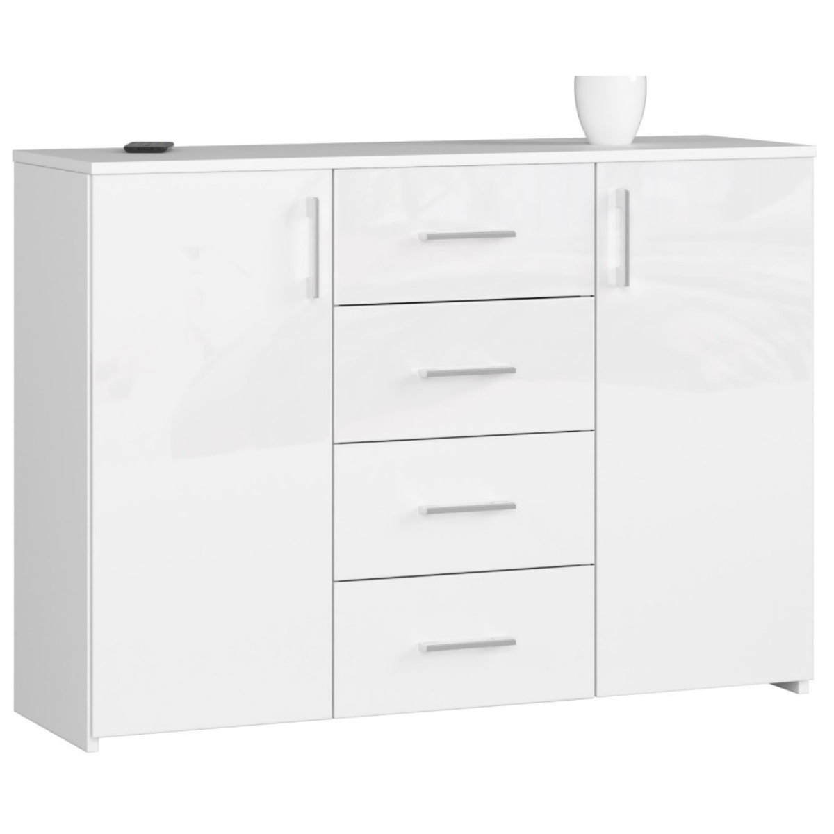 KOMODA K 45 110 cm AKRYL BIAŁA WYSOKI POŁYSK