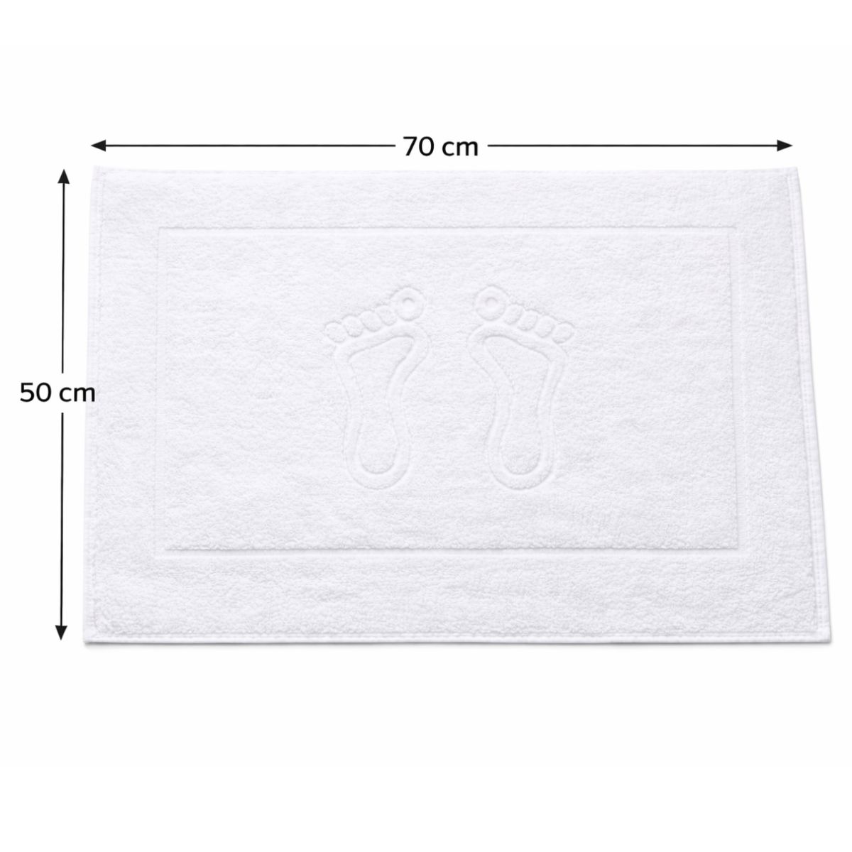 Dywanik Łazienkowy Stopka Hotelowa Biały 50x70 cm 650g - obrazek 4